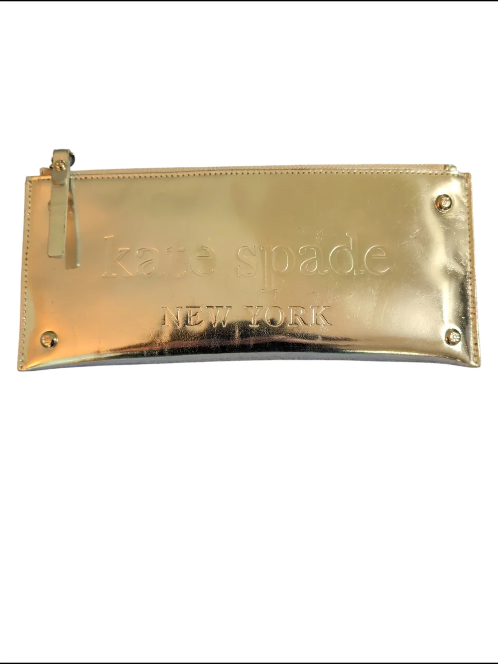 Silver Kate Spade Metallic Pencil Case With Accessories